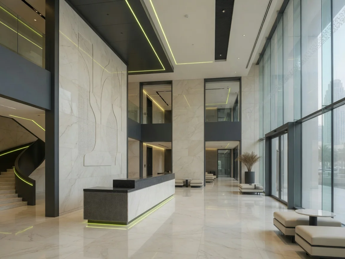 Modern education institute interior